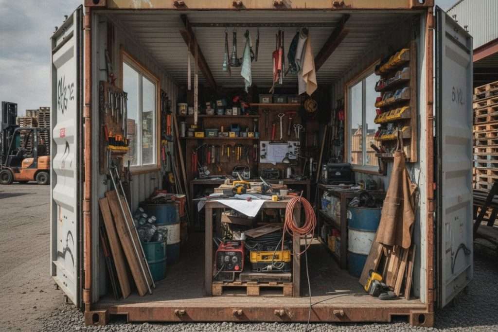 Aménagement de container en atelier : un espace pro sur mesure