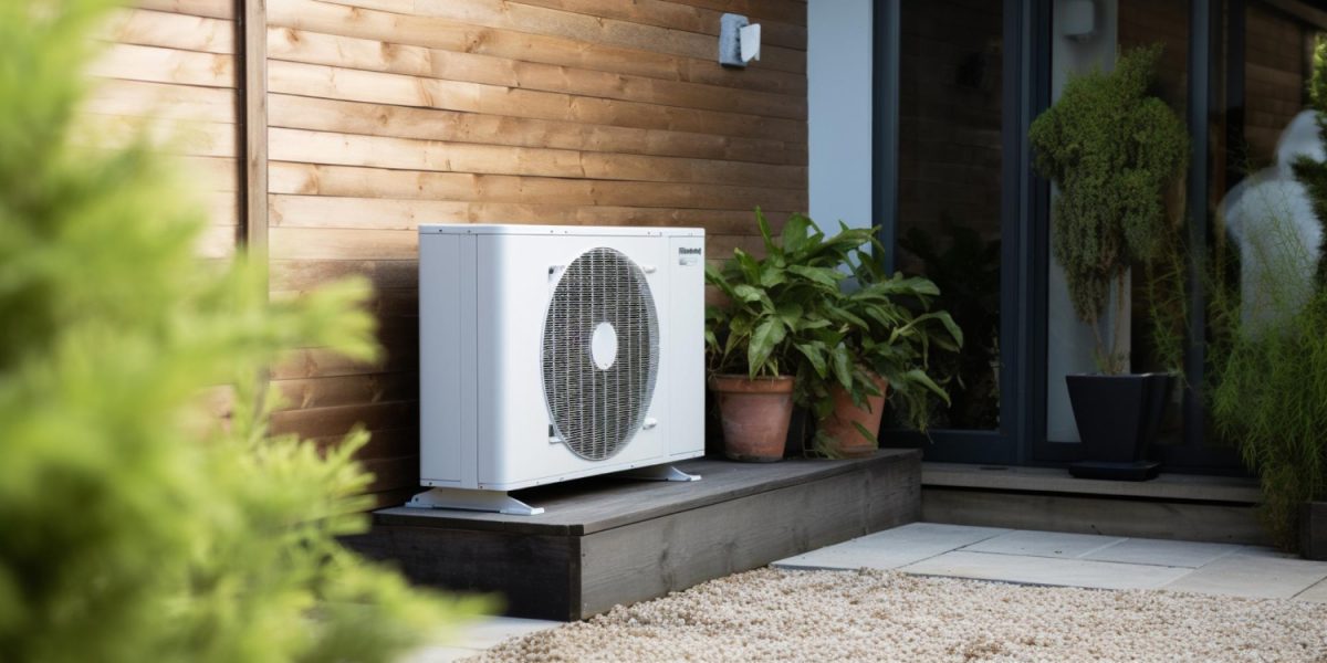 Petit climatiseur installé à l'extérieur d'une maison